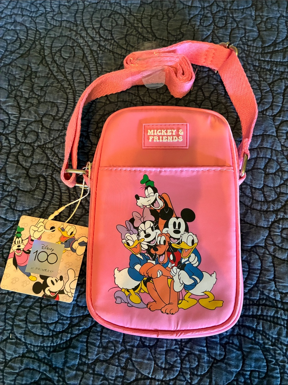 NWT Disney 100 Poshmark Mickey & Friends Pink Crossbody Bag